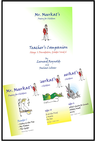 Mr. Meerkat poetry readers for Kindergarten, Grades 1 and 2