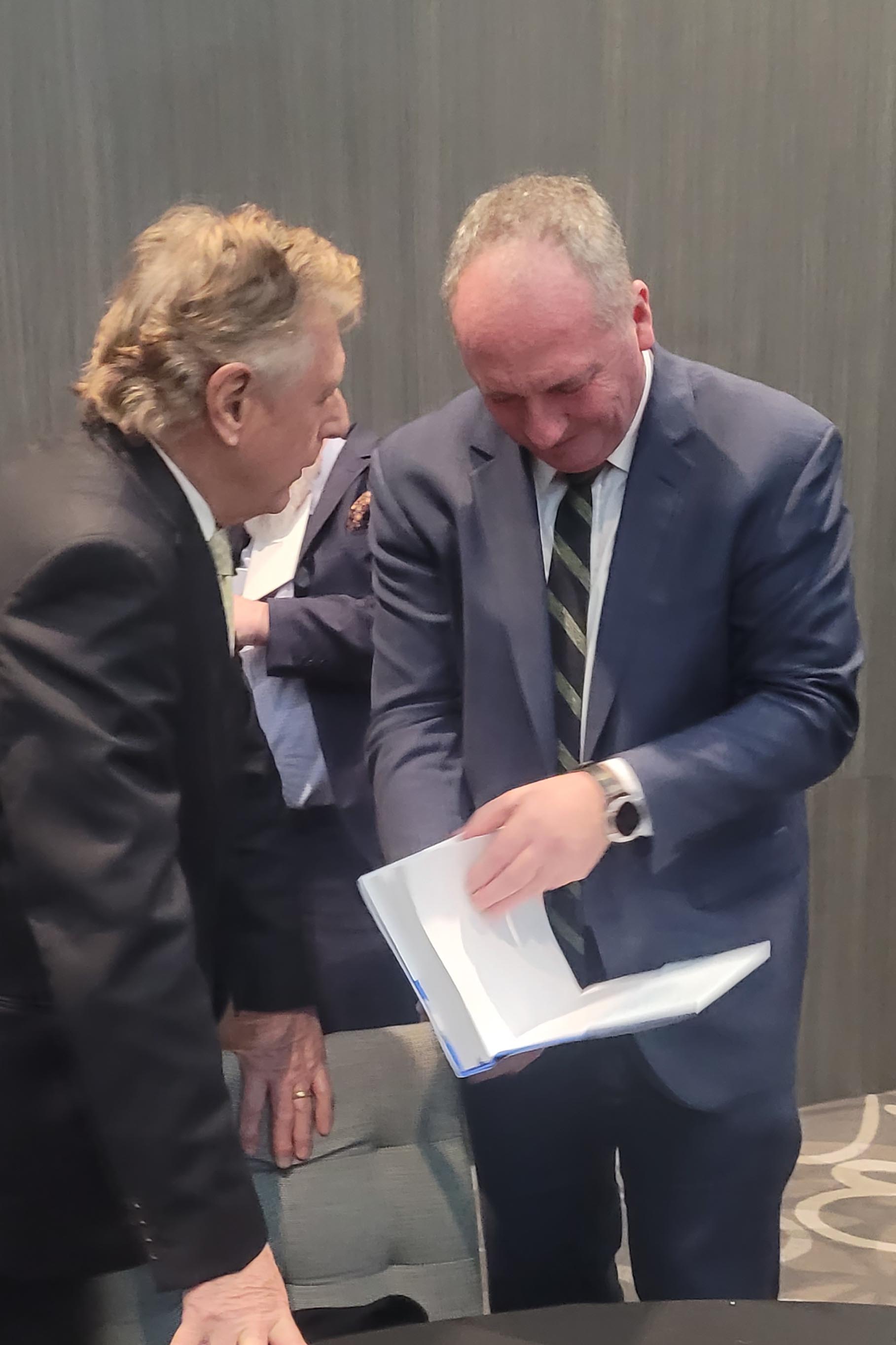 Christopher Reynolds with Barnaby Joyce