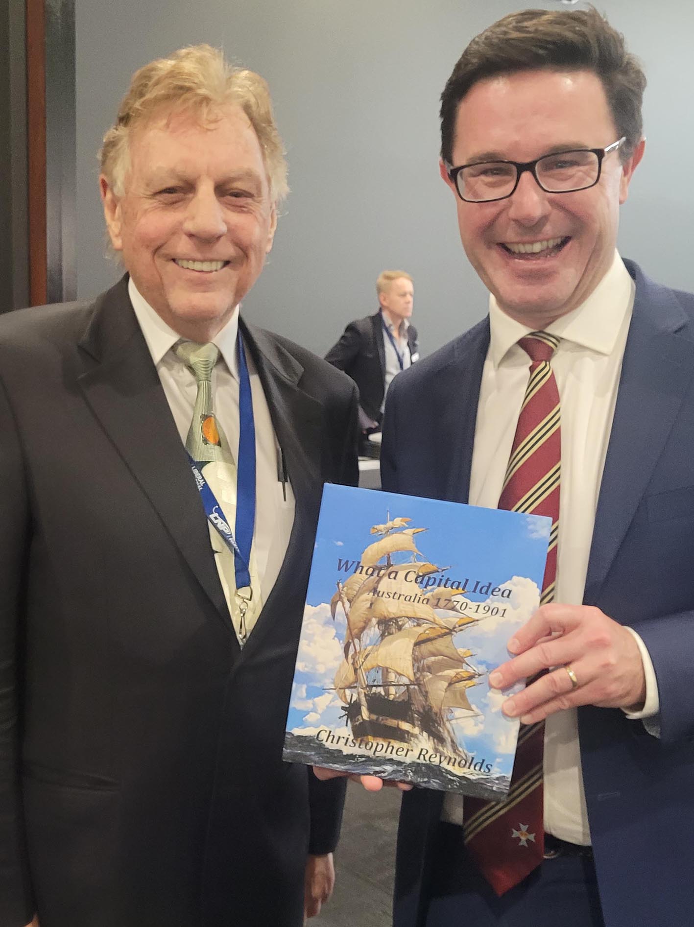 Christopher Reynolds with David Littleproud
