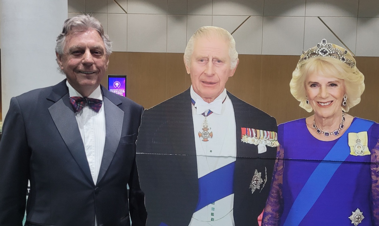 Chris with royalty at the University of Queensland Monarchist Ball